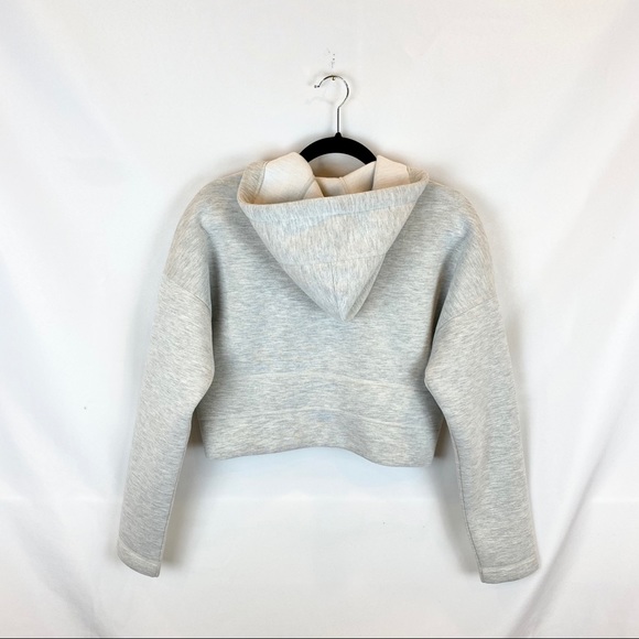 Athleta Fuse Cropped Jacket Hoodie Gray - Picture 4 of 6